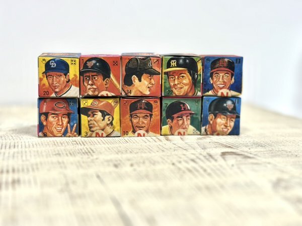 ◆希少 最終コレクション 全10種コンプ 未開封サイコロ野球バッチ◆野島屋 プロ野球 紙物 箱 パッケージ 駄玩具 駄菓子屋 昭和 レトロ★2拍卖