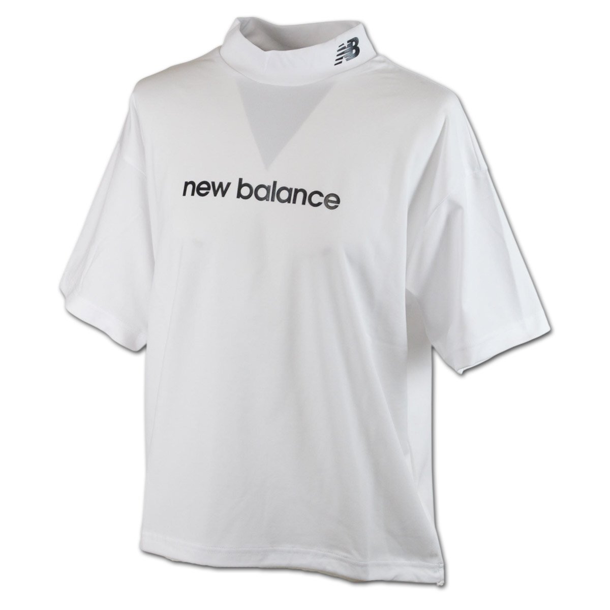 2025秋冬新作★ニューバランス★レディース 半袖ハイネックシャツ M(9号・1) 白 012-5266501-30 new balance ゴルフ モックネック @拍卖
