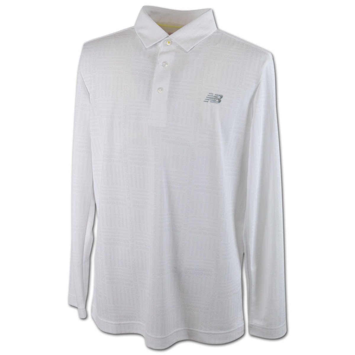 2025秋冬新作【ニューバランス】メンズ 長袖ポロシャツ M(4) 白 012-5269002-30 new balance ゴルフ かっこいい @拍卖