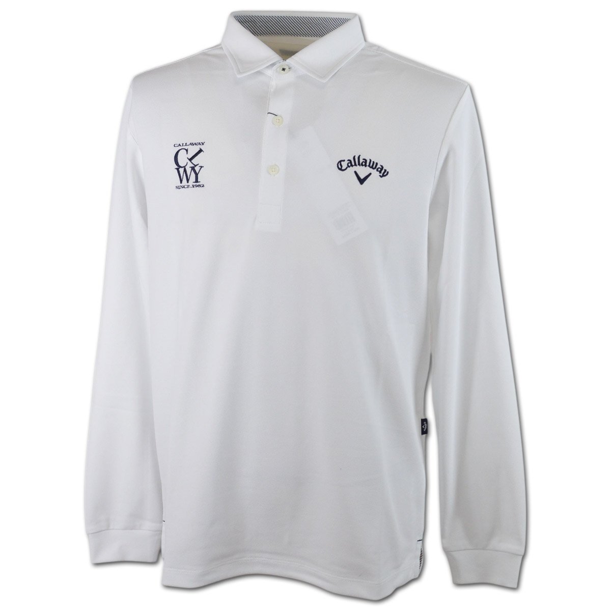 2025秋冬新作【キャロウェイ メンズ】長袖ポロシャツ L 白 C25233100-1030 Callaway ゴルフ おしゃれ かっこいい @拍卖
