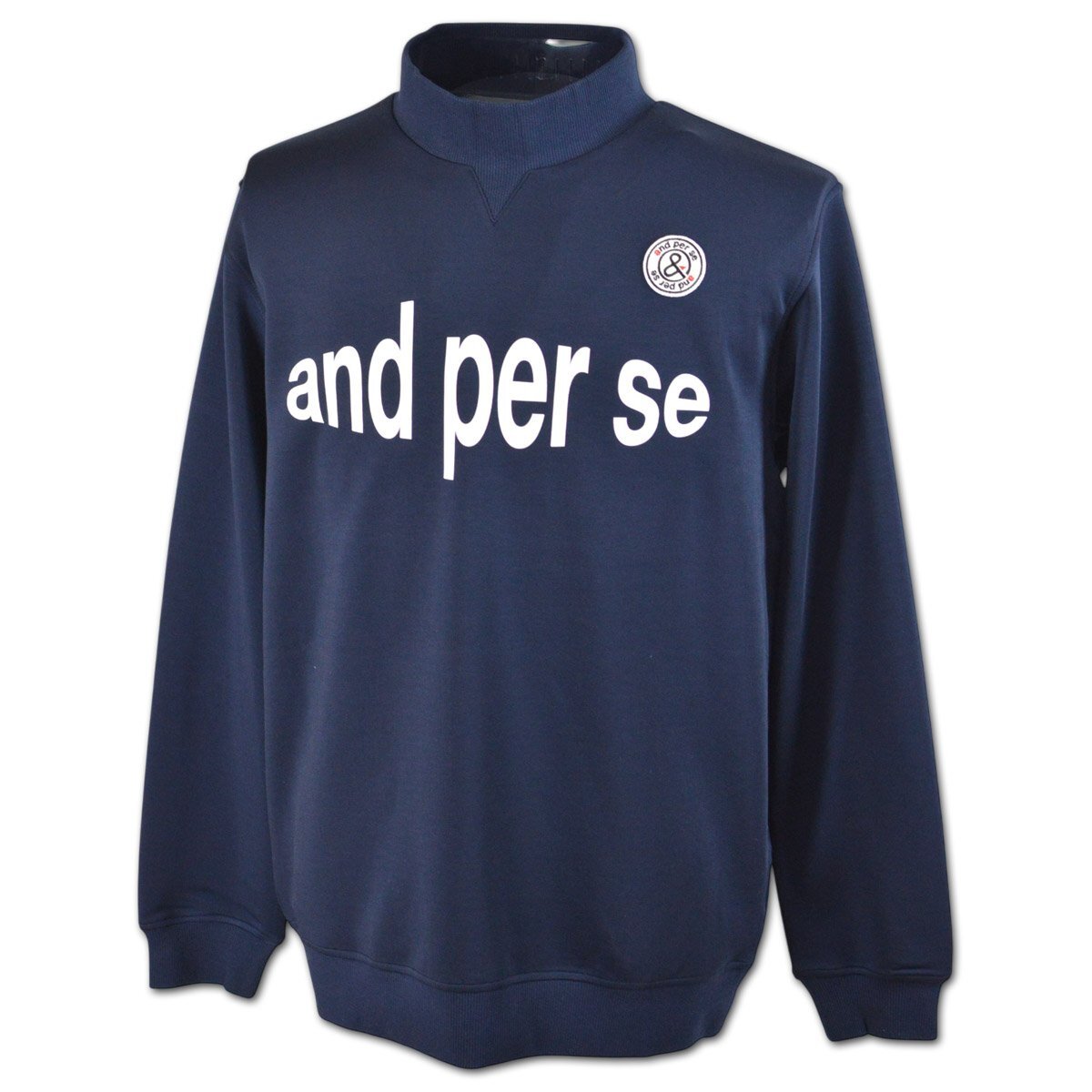 2025秋冬新作【アンパスィ メンズ】プルオーバー L 紺 AMF6205J1-30 andperse ゴルフ ハイネック おしゃれ かっこいい @拍卖