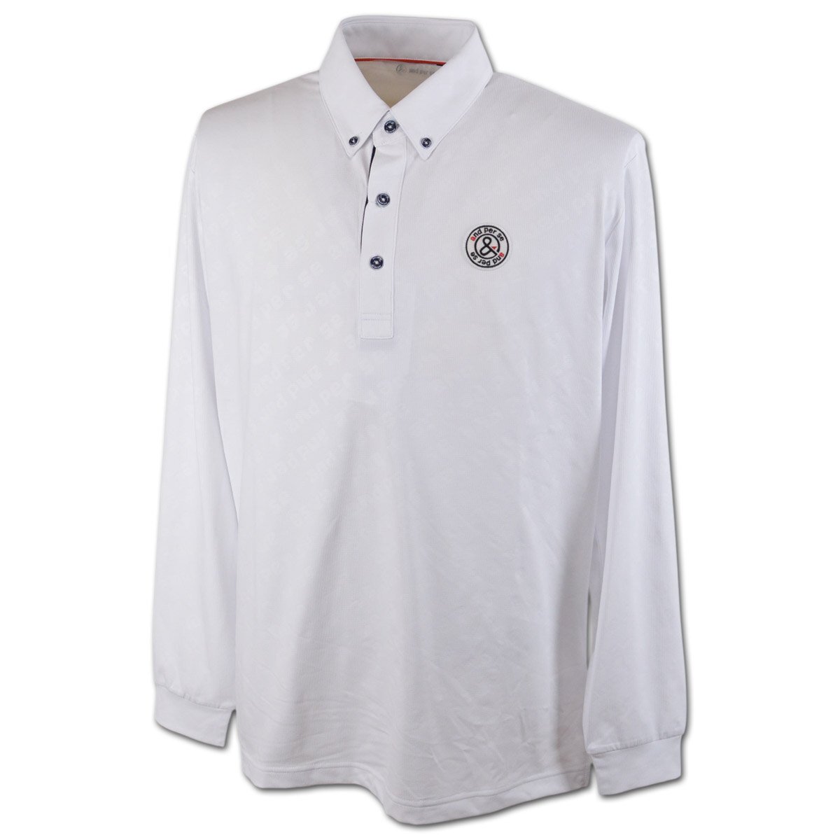 2025秋冬新作【アンパスィ メンズ】長袖ポロシャツ L 白 AMF9315X5-10 andperse ゴルフ ボタンダウン おしゃれ かっこいい @拍卖