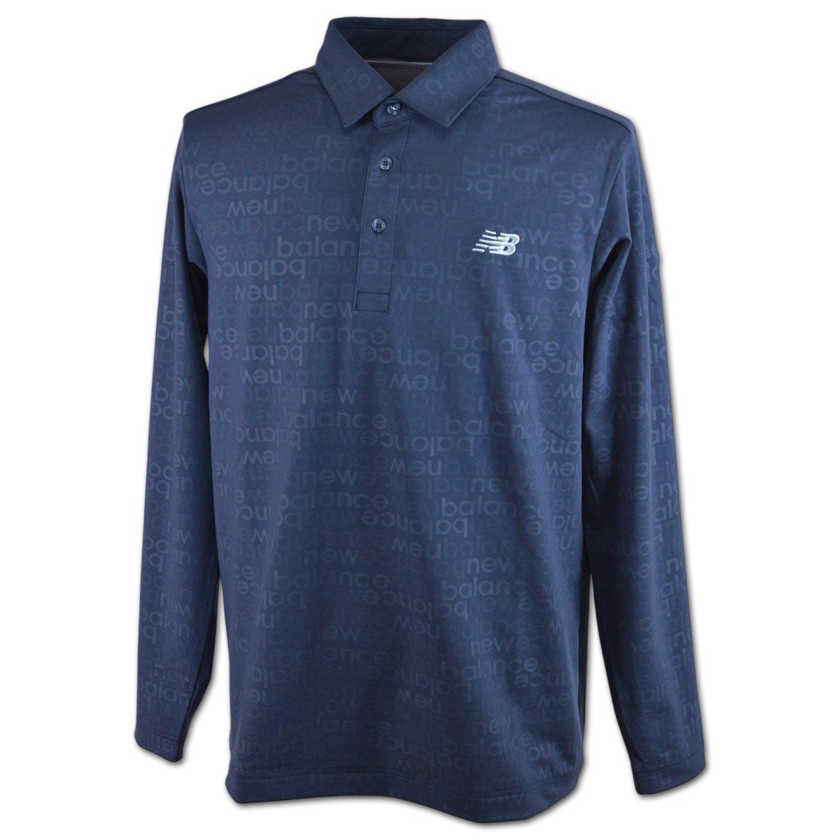 2025秋冬新作【ニューバランス】メンズ 長袖ポロシャツ LL(6) 紺 012-5269003-121 new balance ゴルフ カジュアル かっこいい @拍卖