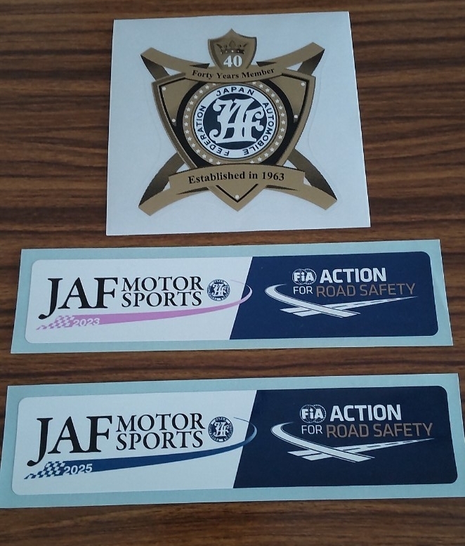 JAF 永年ステッカー 40年 JAF MOTOR SPORTS ステッカー 2023 2025拍卖