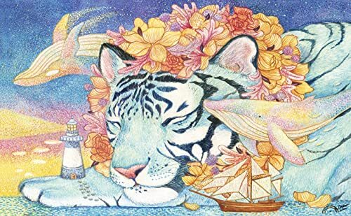 ピントー(Pintoo) 1000ピース プラ製ジグソーパズル棉花獅_灯台守の白トラ(38X59cm)大人向け難しい 破拍卖