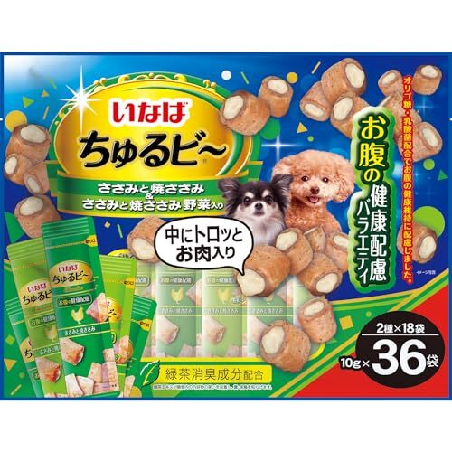 いなば ちゅるビ~ お腹の健康配慮バラエティ 36袋 犬用おやつ拍卖