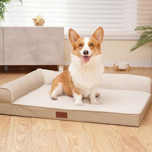 EMME L型犬ベッド冷感 ひんやり ペットベッド Q-max値0.4 涼しいペットソファー ペットクッション 枕付き拍卖