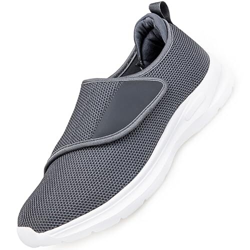 Eagsouni 介護シューズ マジックテープ 靴 シニアシューズ 介護用 高齢者 リハビリ スニーカー 甲高 幅広 メ拍卖