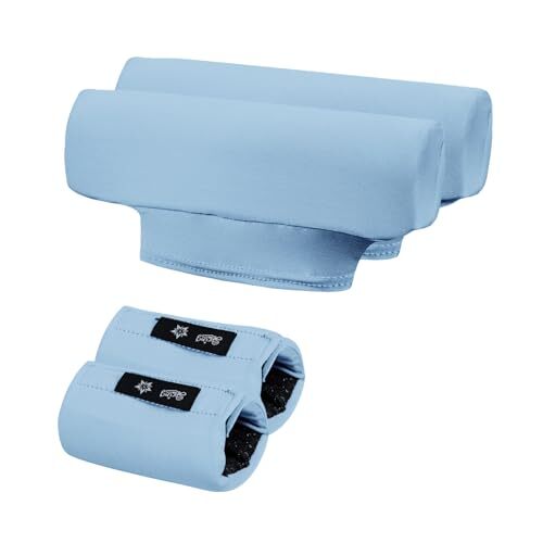 松葉杖 カバー 肉厚 クッション 痛み 軽減 クッションカバー 4個セット 滑り止め 付き 洗える 松葉杖カバー 水色拍卖