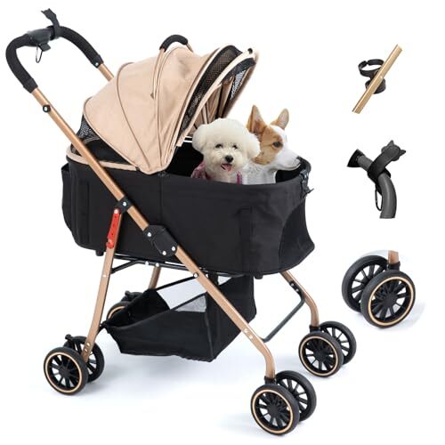 MILA&LOUIS ペットカート 多頭の小型犬&猫 中型犬一匹用 犬 カート - 分離・全体として ワンタッチ 折りた拍卖