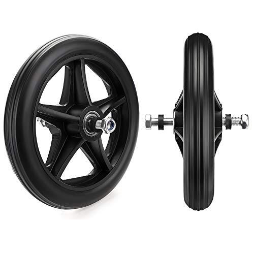 BSTKEY 2本セット 車椅子の前輪 キャスター 車椅子用ホイール 前輪交換 ソリッドホイル 耐摩擦製キャスター 車椅拍卖