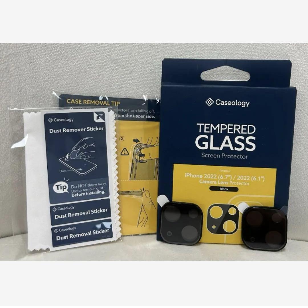 ★★Caseology iPhone 2022 カメラレンズプロテクター ブラック拍卖