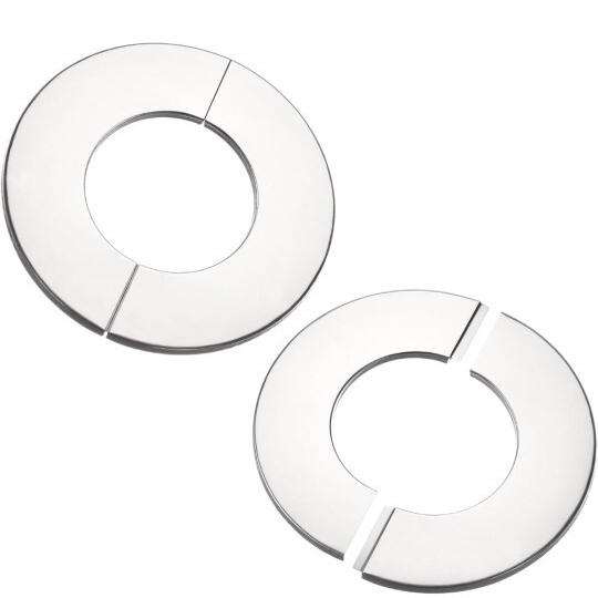 ▲uxcell 壁のスプリットフランジ ステンレス鋼 円形カバープレート 直径101mm用配管 2個入り拍卖