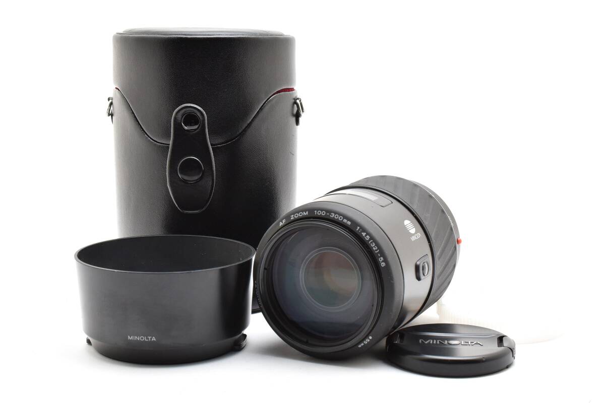 【良品】ミノルタ MINOLTA AF ZOOM 100-300mm F4.5-5.6 望遠ズームレンズ 美品 光学クリア B11F0_H6A7拍卖