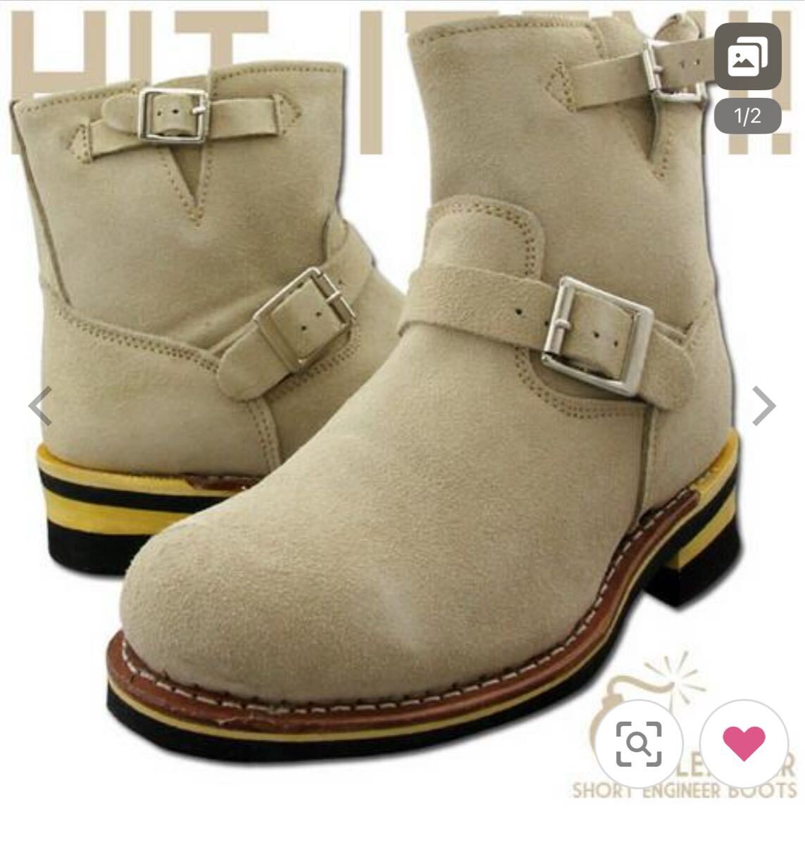 エンジニアブーツ スウェード レザー レザーエンジニアブーツ 本革本格ショート スチールトゥ 本革 ライディング拍卖