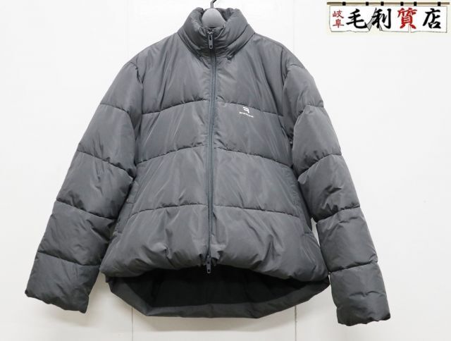 バレンシアガ BALENCIAGA パファー ジャケット グレー サイズ36 675212 ユニセックス 中綿 ブルゾン オーバーサイズ 【中古】拍卖