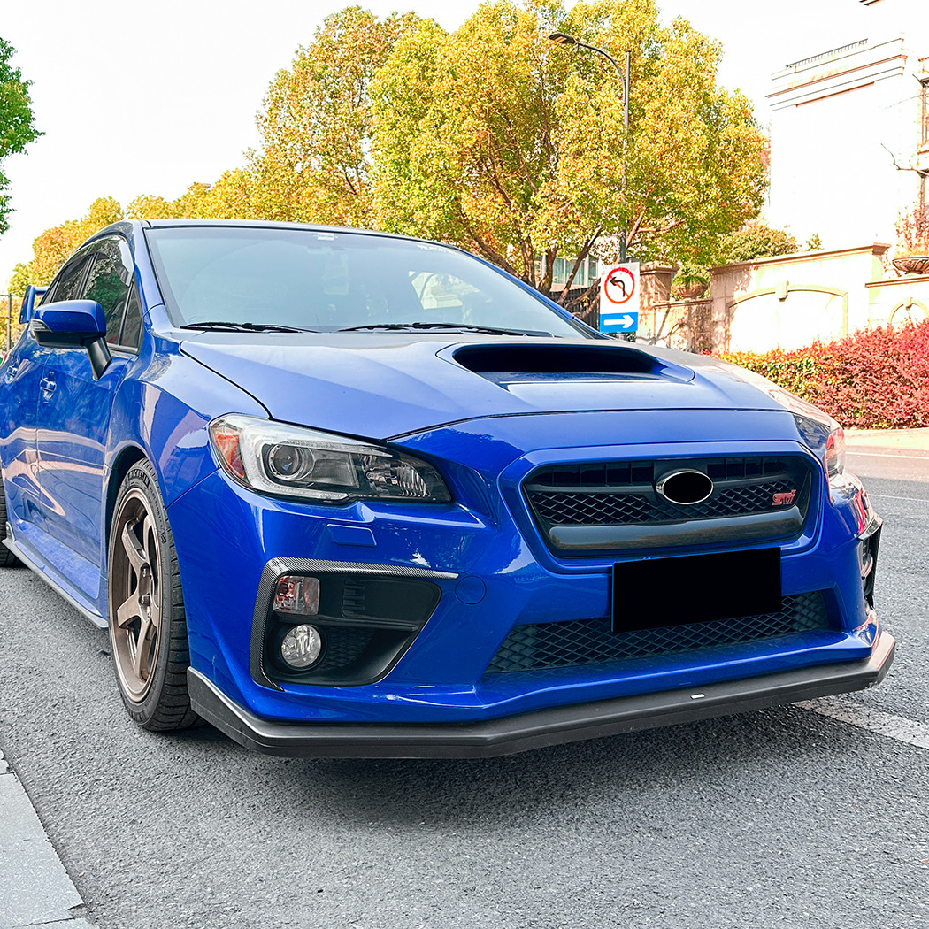 スポーティ全開♪ カーボン ルック フロントバンパー カバー カナード WRX STI VAB STI タイプS S207 NBRチャレンジパッケージ拍卖