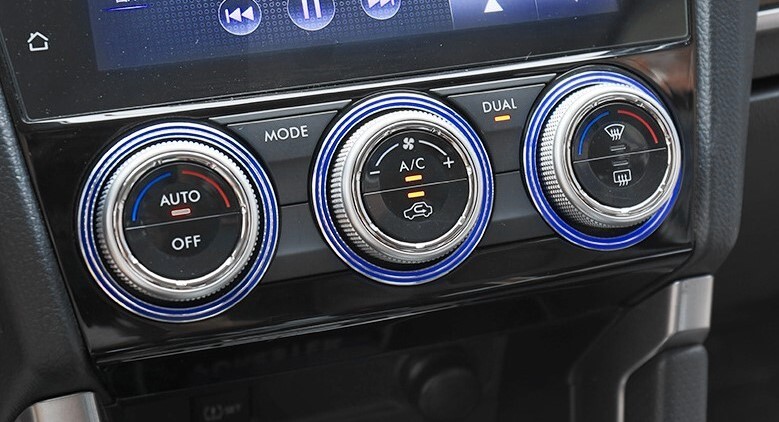 デザイン性UP♪ ブルー エアコン ダイヤル リング スバル XVハイブリッド GPE ハイブリッド2.0i ハイブリッドtS アイサイト L拍卖