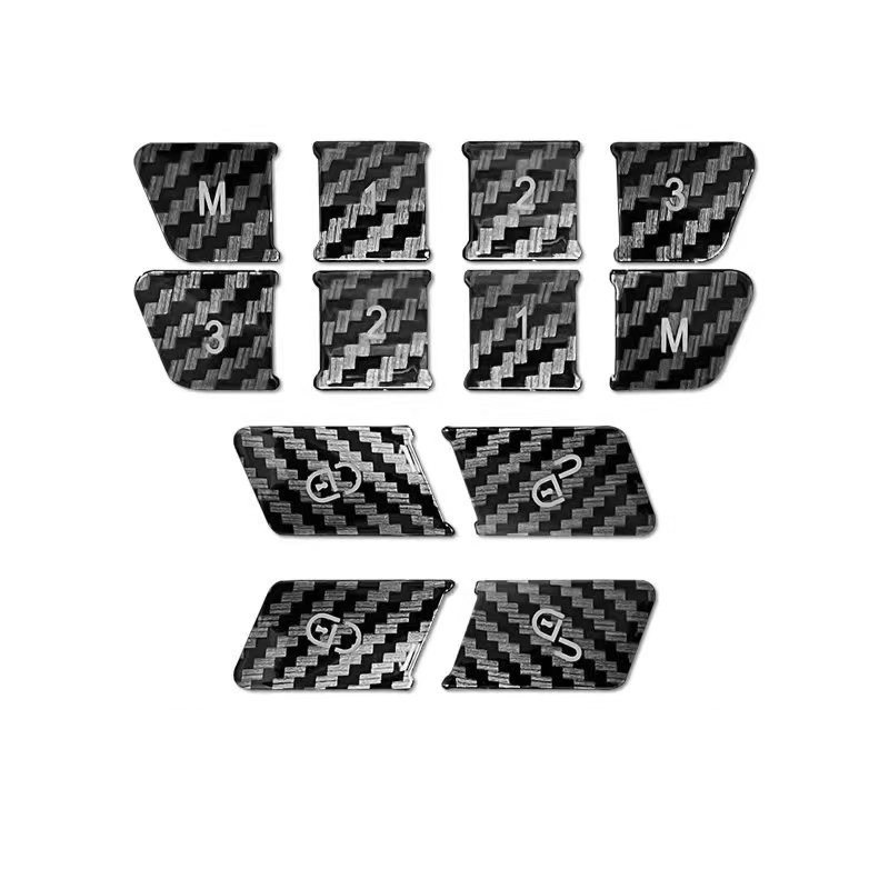 スポーティ全開♪ ベンツ カーボン ルック シートメモリー ドアロック スイッチ カバー W166 ML350 ML63 Mクラス 12P拍卖