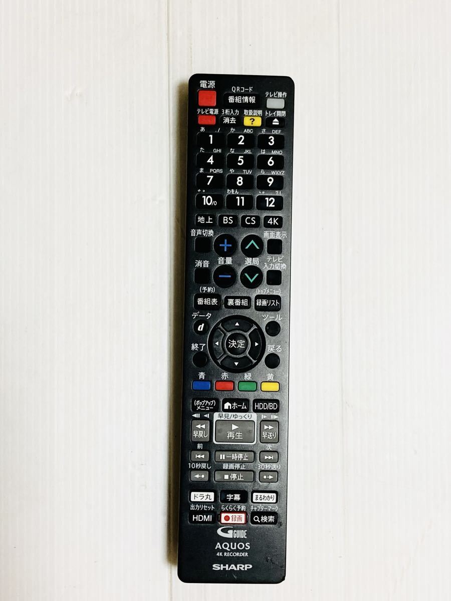 即日発送 SHARP AQUOS GB282PA シャープ アクオス リモコン 動作品拍卖