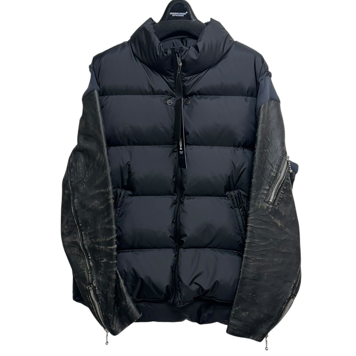UNDERCOVER 24AW ユーズド加工レザースリーブダウンブルゾン UC2D9206-2 8071000161475拍卖