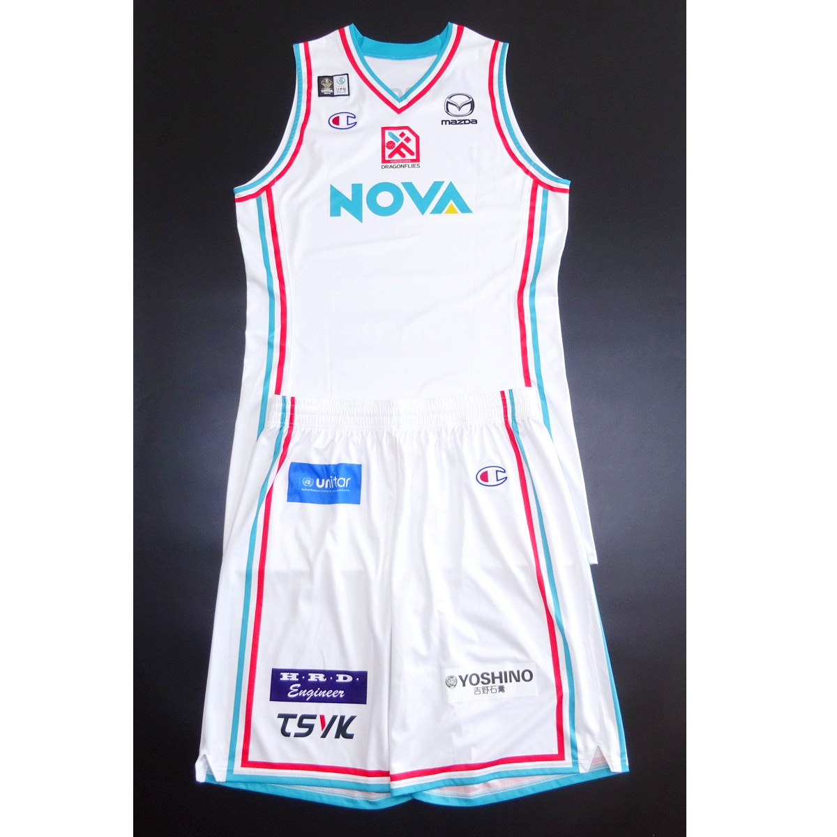 広島ドラゴンフライズ オーセンティック ジャージ 選手支給パンツ チャンピオンユニフォーム上下 (A) 極美品 3XL Hiroshima Dragonflies拍卖