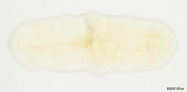 ムートンフリース 約60×130cm 長毛 厚手 M-511-F ホワイト拍卖