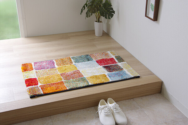 玄関マット 約60×90cm ウィルトン 抗菌防臭 消臭機能 へたりにくい パレット 玄関マット拍卖