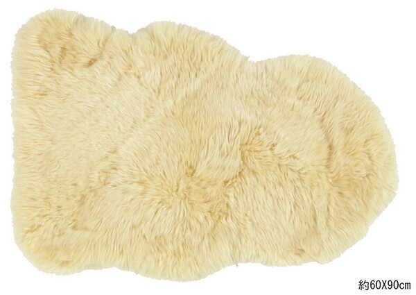 ムートンフリース 約60×90cm 長毛 厚手 M 511 F ベージュ拍卖