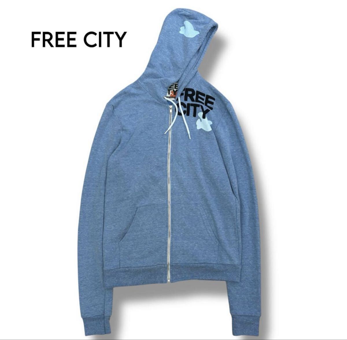 【FREE CITY】FLYマーク ジップアップパーカー M拍卖