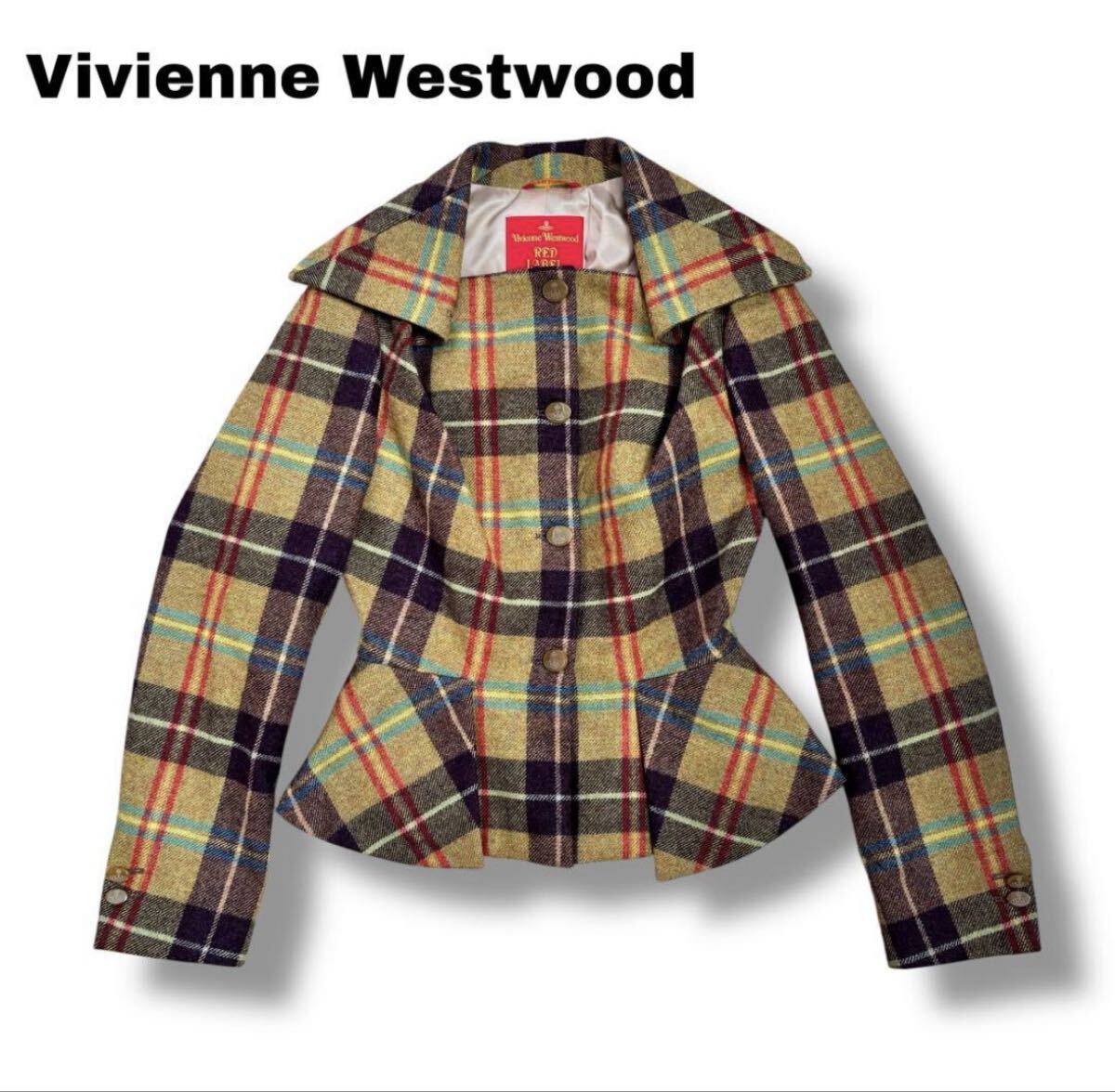【Vivienne Westwood 】美品 Check Jacket 42拍卖