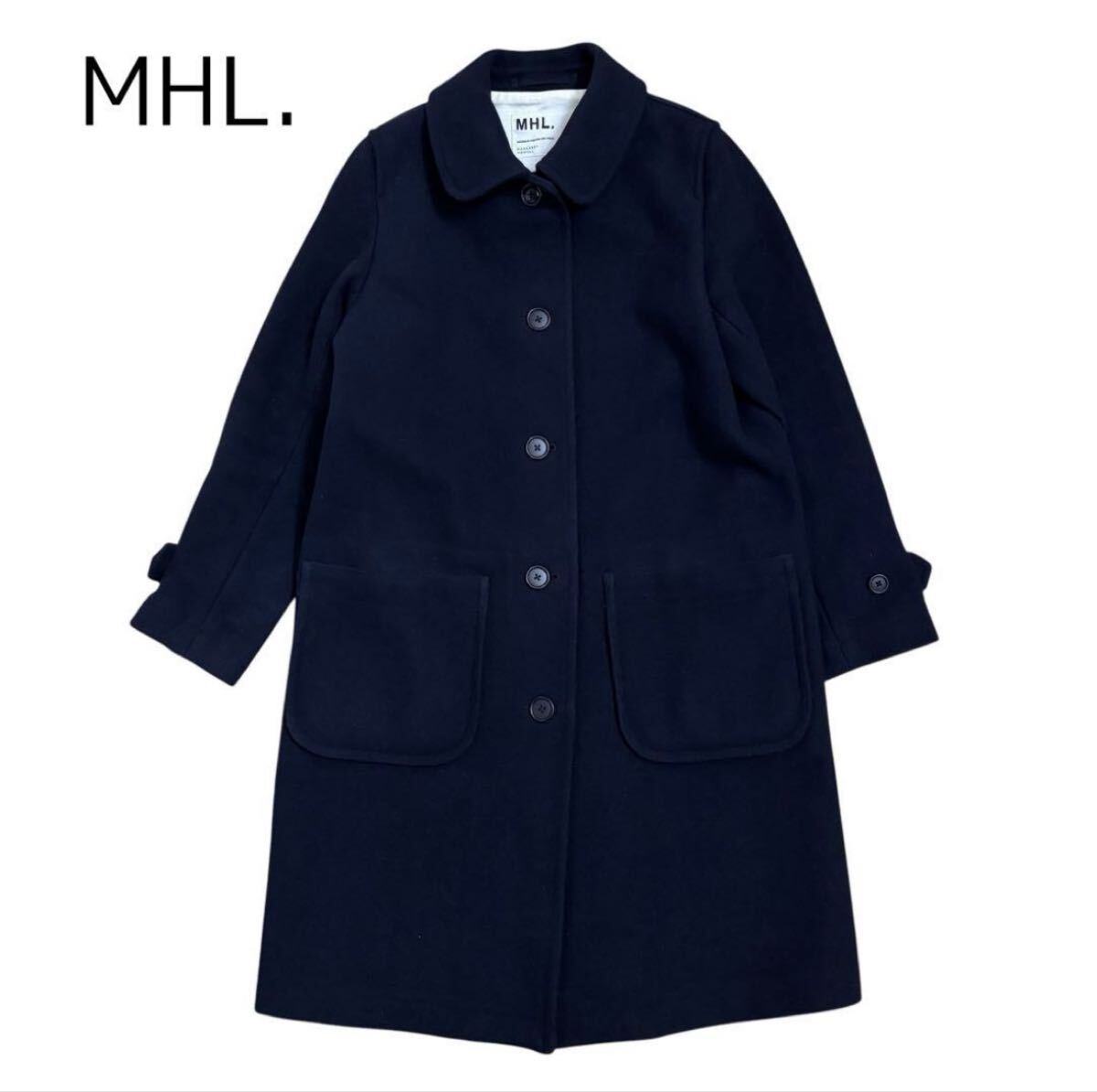 【MARGARET HOWELL】メルトンステンカラーコート 2拍卖