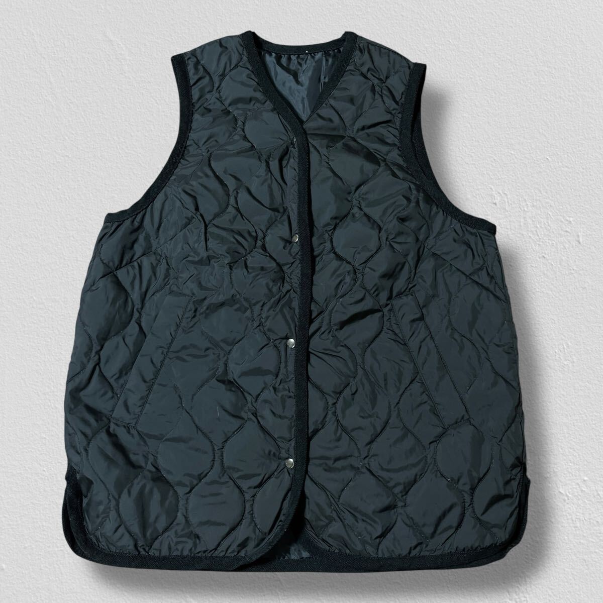 MOTOMACHI Zelal 中わたキルティングベスト ブラック 9AR ●洗濯プレス済●ネコポス可● ゼラール ベスト ダウン 黒 古着/654拍卖