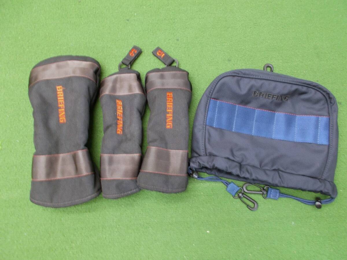 【税込】送料無料☆BRIEFING ヘッドカバー 4点セット ドラインバー・フェアウェイウッド・アイアンカバー ブリーフィング拍卖