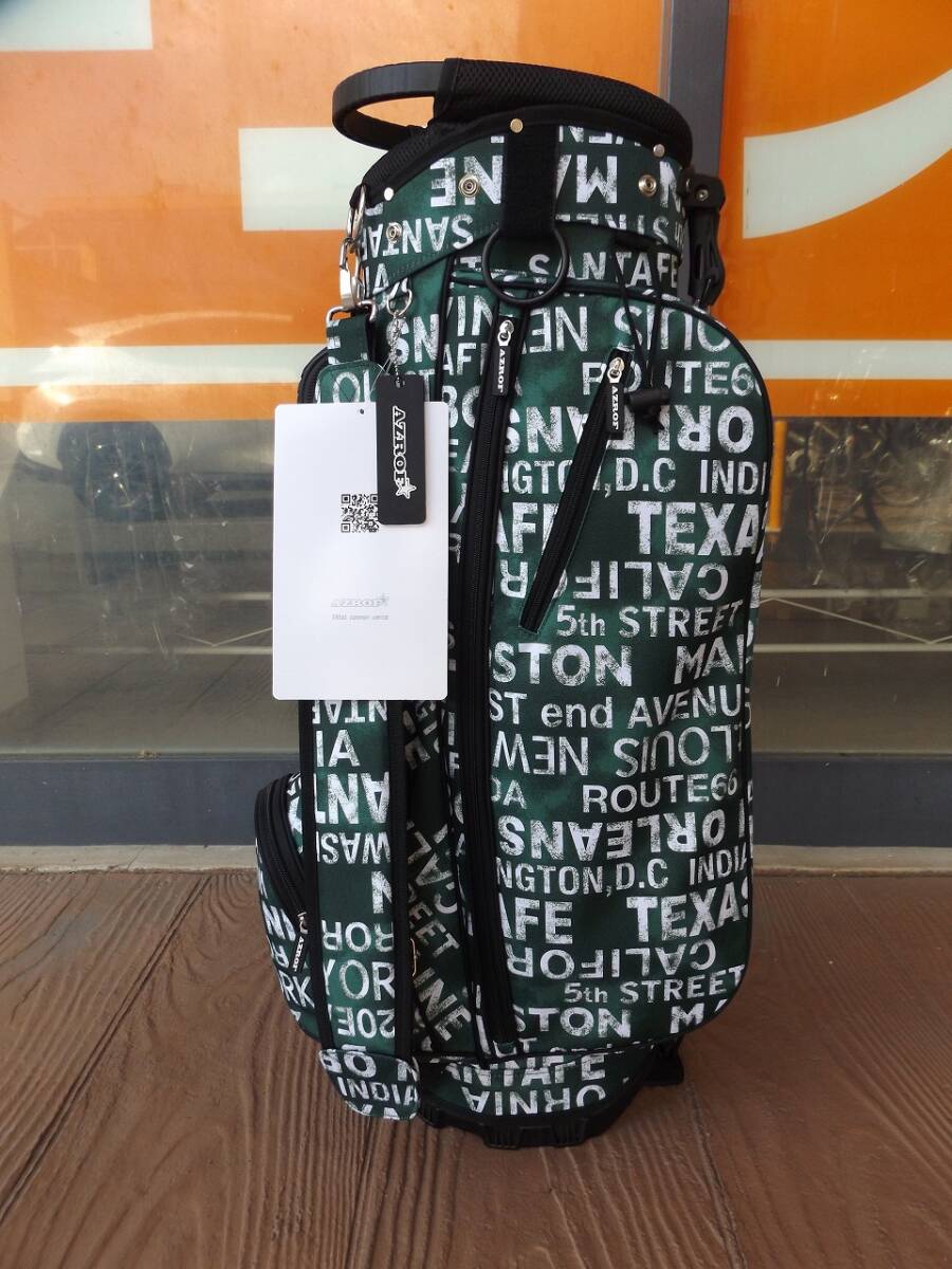 【税込】新品 AZROF AZ-STCB02 スタンドバッグ 軽量 9型 約2.6kg グランジグリーン キャディバッグ アズロフ ゴルフバッグ拍卖