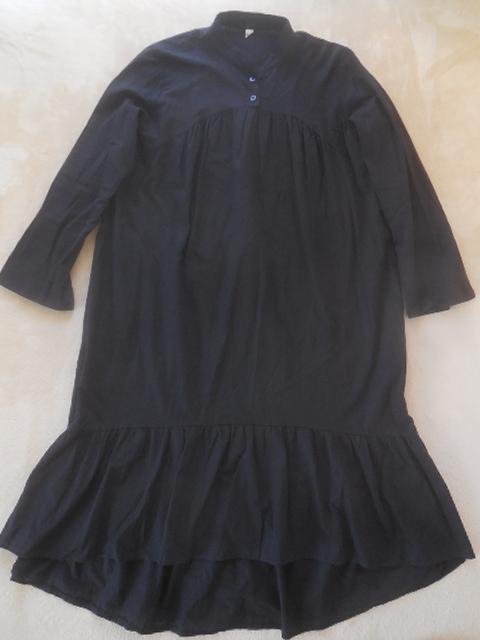 ★大きなサイズ★黒★長袖ロング丈ワンピース★サイズ4XL★Kaneya★拍卖