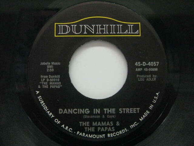MAMAS & THE PAPAS (ママス & パパス) -Dancing In The Street / Words Of拍卖