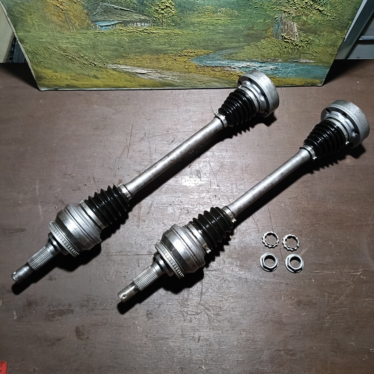 【AM】 トヨタ アリスト JZS147 2JZ-GTE 純正 ドライブシャフト 42330-24030 24060 クリアコート塗装 ソアラ JZZ30拍卖