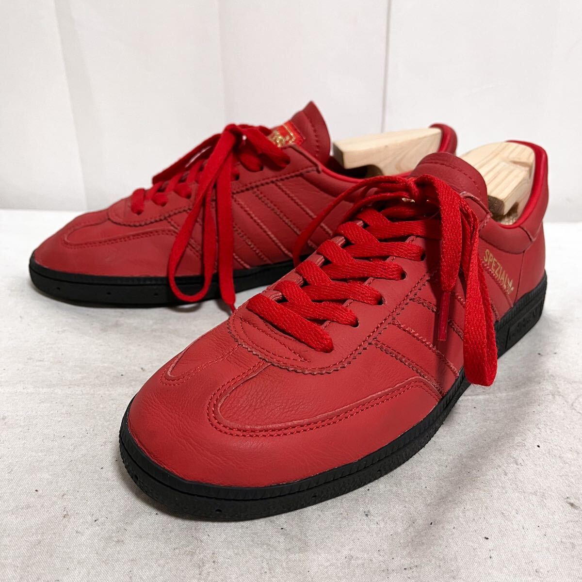 和839★ adidas mi SPEZIAL アディダス スニーカー シューズ 25.5 レッド ゴールド メンズ拍卖