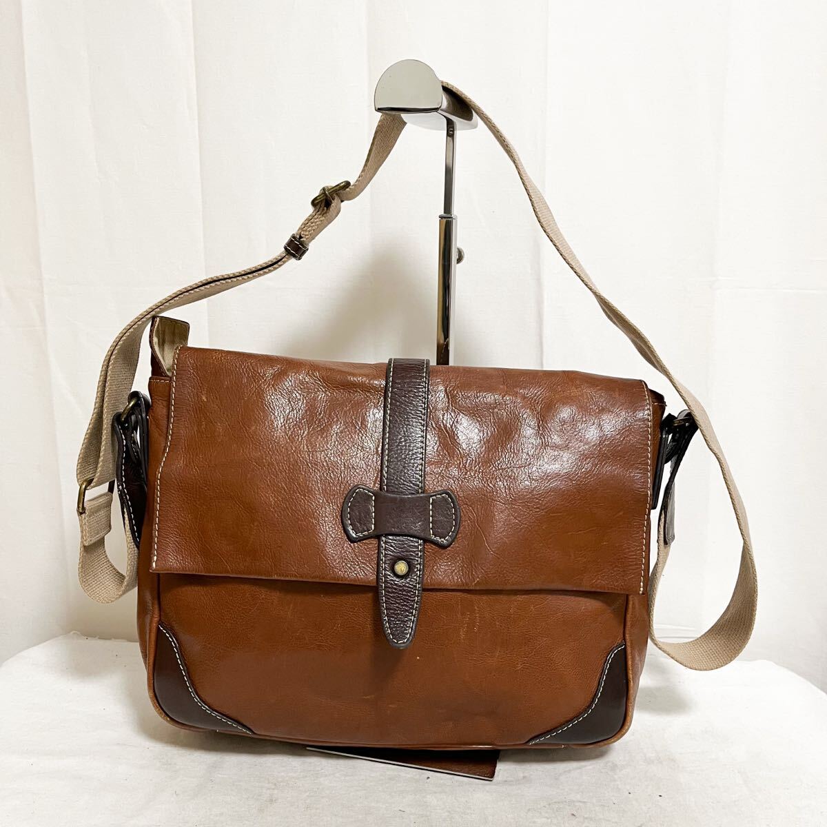 和841★ Ace. エース ショルダーバッグ 斜めがけ ブラウン メンズ カジュアル拍卖