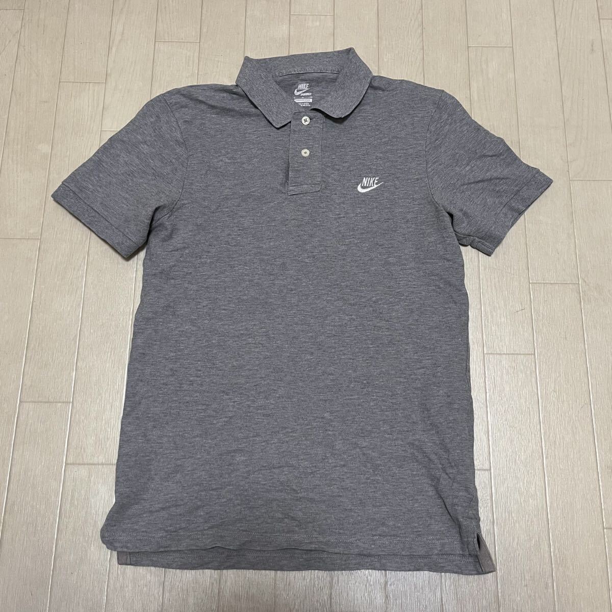 和845★ NIKE ナイキ 半袖 ポロシャツ カジュアル M グレー メンズ拍卖