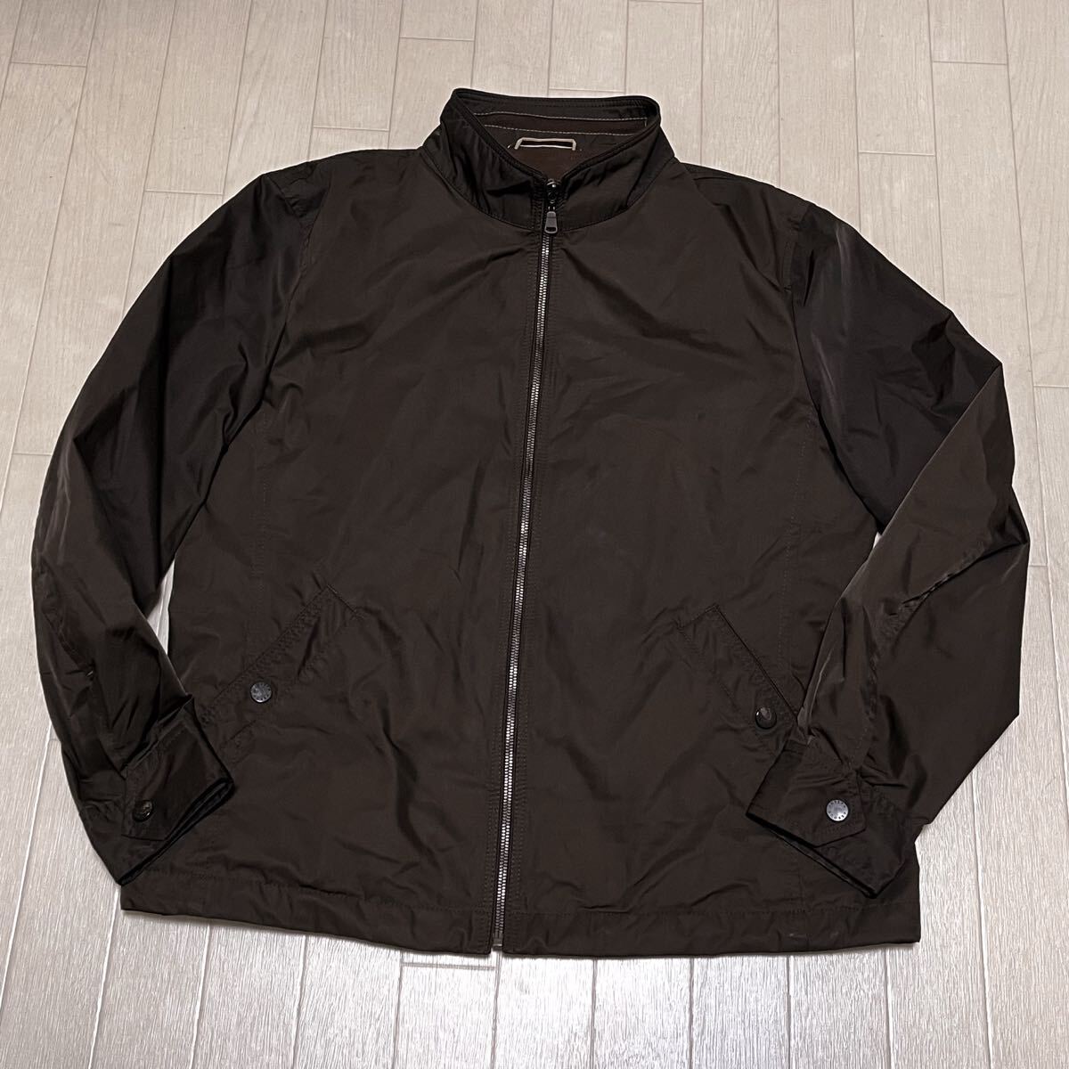 和845★ JOSEPH ABBOUD ジョセフアブード ジップアップブルゾン 裏地メッシュ M ブラウン メンズ拍卖