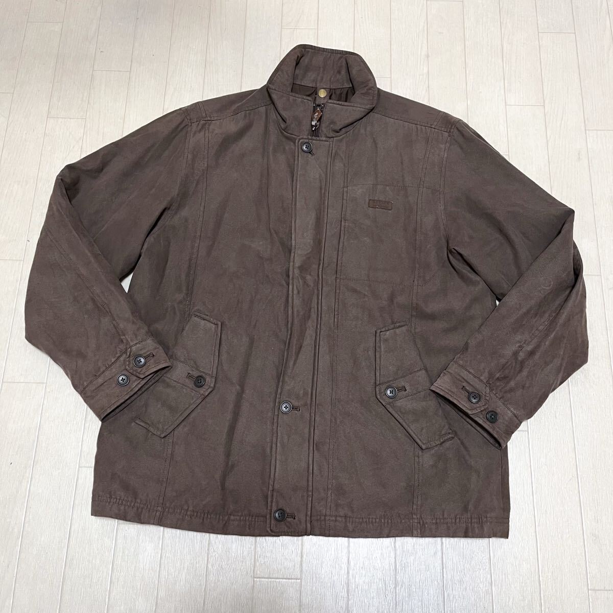 和848★ ESPACE by pierre cardin ピエールカルダン ジップアップブルゾン M ブラウン メンズ拍卖