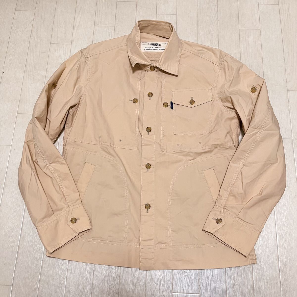 和848★ J.PRESS ジェイプレス ブルゾン ライトアウター M ベージュ メンズ拍卖