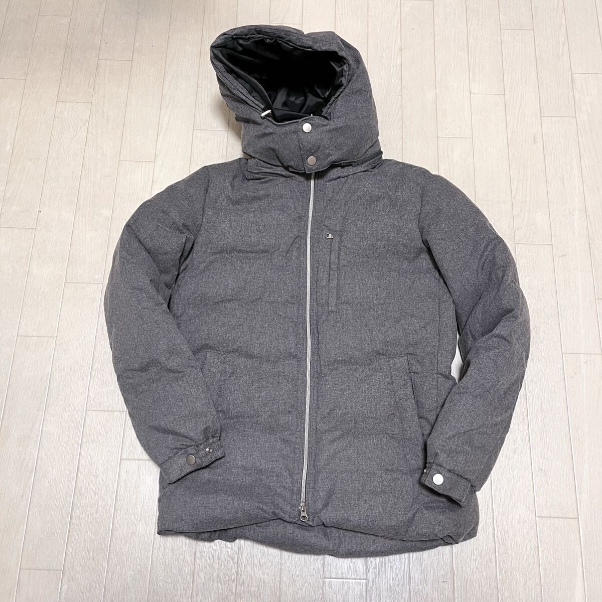 和848★ TAKEO KIKUCHI タケオキクチ ダウンジャケット ジップアップブルゾン 1 グレー メンズ拍卖