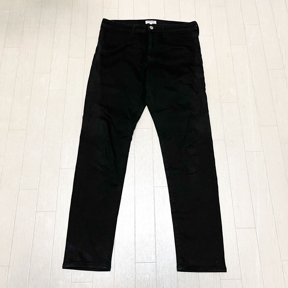 和849★ McGregor マックレガー スリム スキニー ストレッチ デニムパンツ ジーンズ L ブラック メンズ拍卖