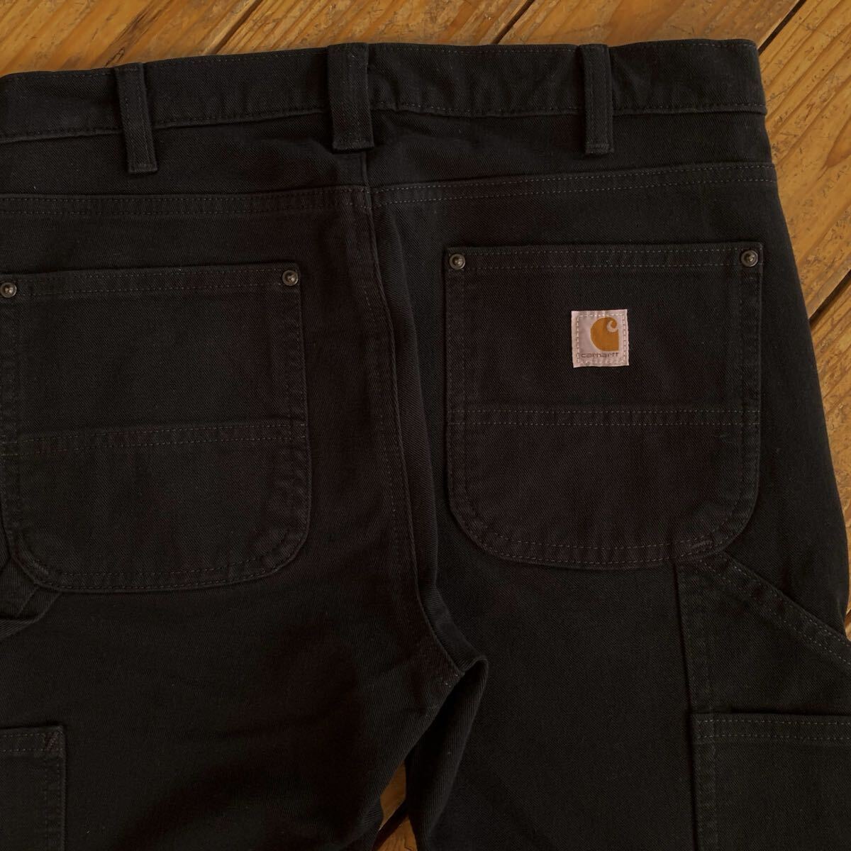 USA古着 Carhartt カーハート ダブルニーパンツ ガールズ 6Tallサイズ カジュアル ブラック おしゃれ ペインター ストレッチ P2008拍卖