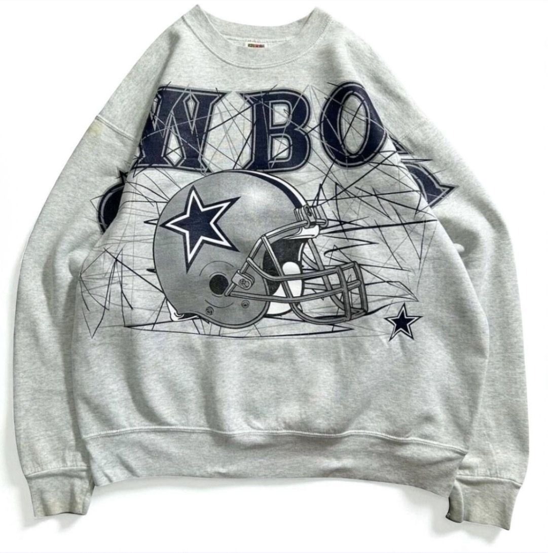 USA製 NFL ダラス・カウボーイズ スウェット DALLAS COWBOYS フルーツオブザルーム トレーナー グレー メンズ XL ヴィンテージ / A2671拍卖
