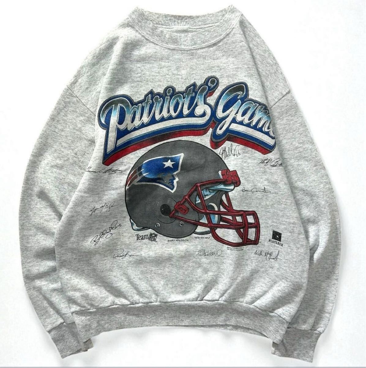 90年代 NFL ニューイングランド・ペイトリオッツ スウェット トレーナー アメフト プロチーム グレー メンズ M 古着 ヴィンテージ / A2489拍卖