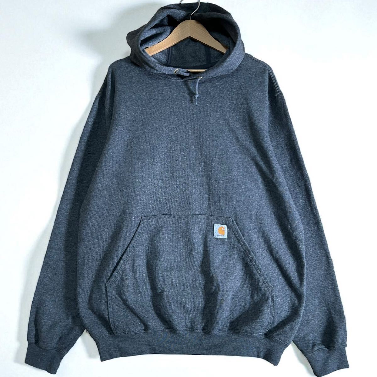 Carhartt カーハート スウェットパーカー オリジナルフィット プルオーバー フーディー 裏起毛 K121-026 グレー メンズ M 古着 拍卖